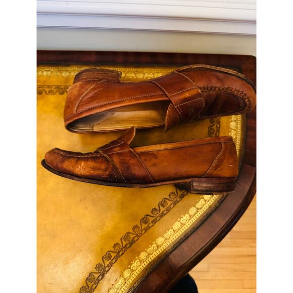 Vintage Timberland Hand Made Lottusse Made in Spain Leather Loafers Shoes Sz 9.5 - Picture 1 of 11